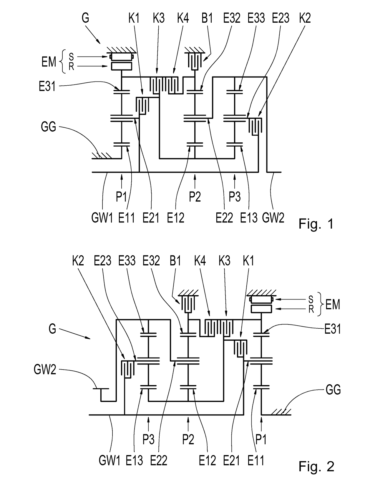 Transmission for a Motor Vehicle and Hybrid Drive Train Provided Therewith