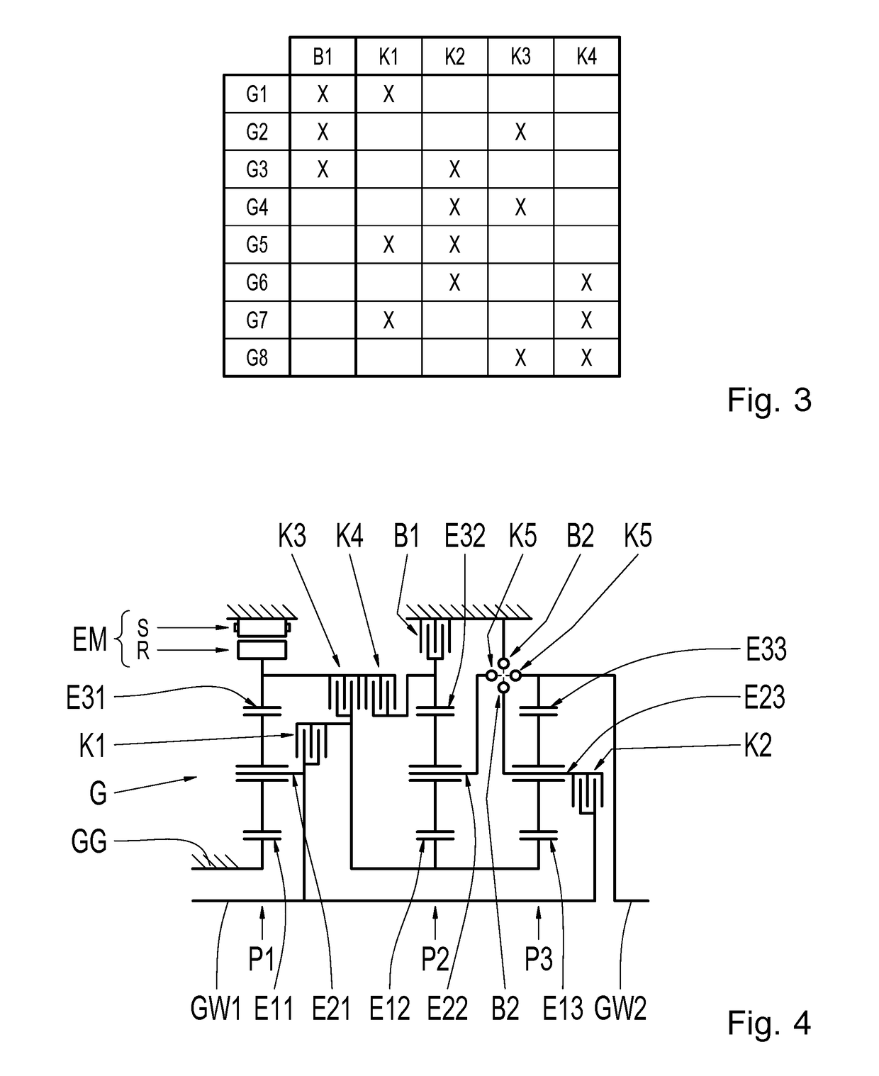 Transmission for a Motor Vehicle and Hybrid Drive Train Provided Therewith