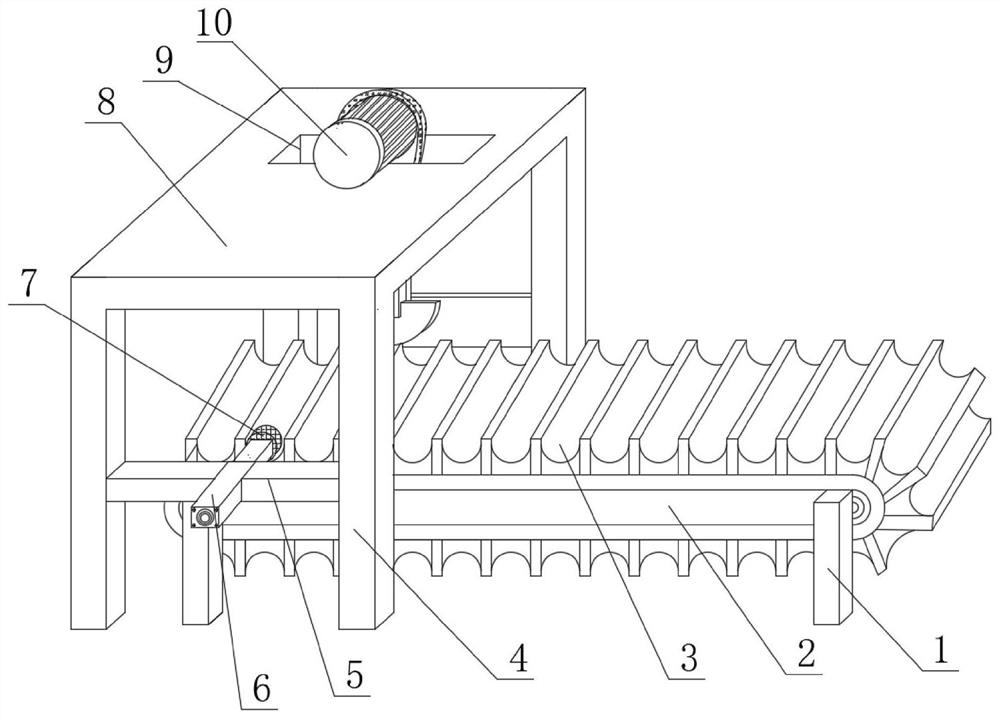 A device for positioning and cutting spikes of fresh corn