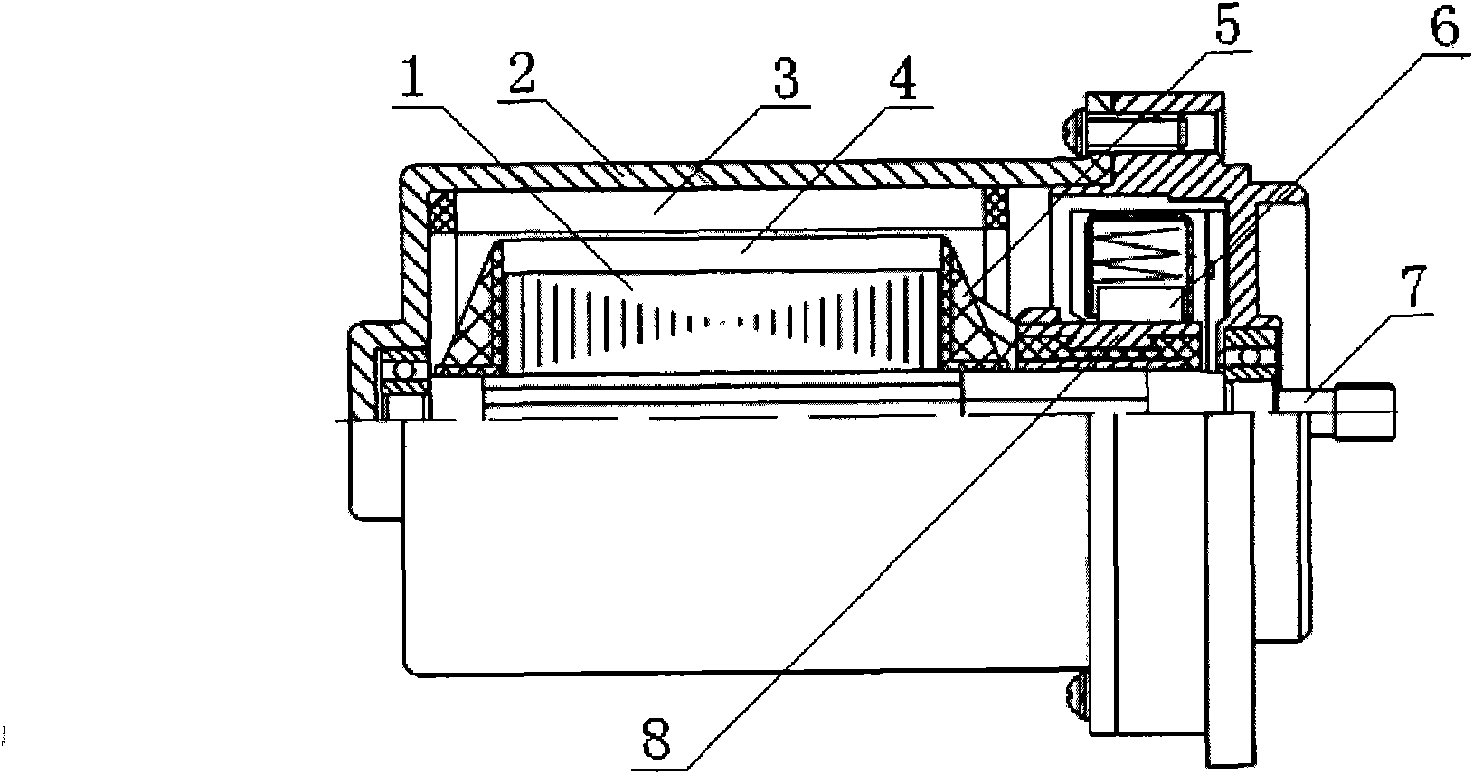 Permanent magnet and direct current brush motor for automobile air conditioner