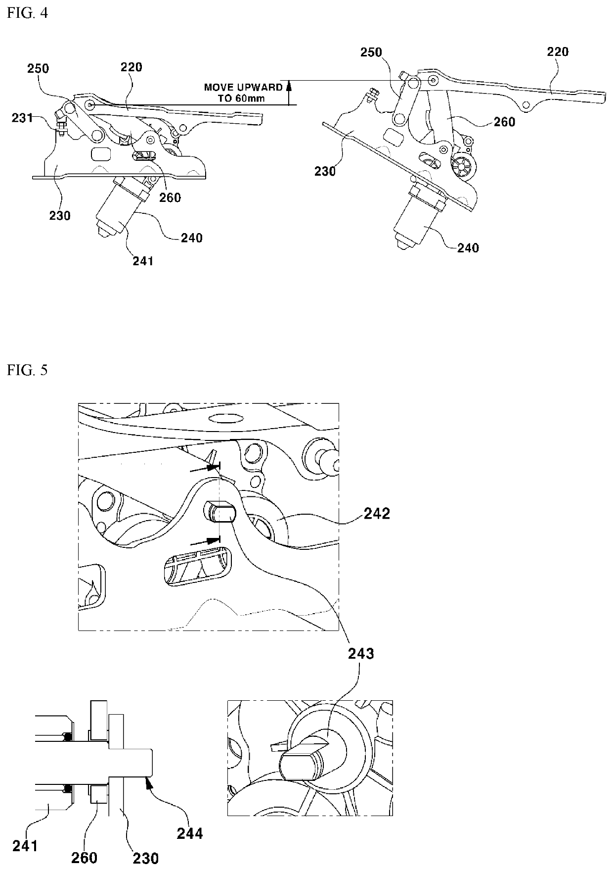 Adas-linked active hood apparatus for always-on operation