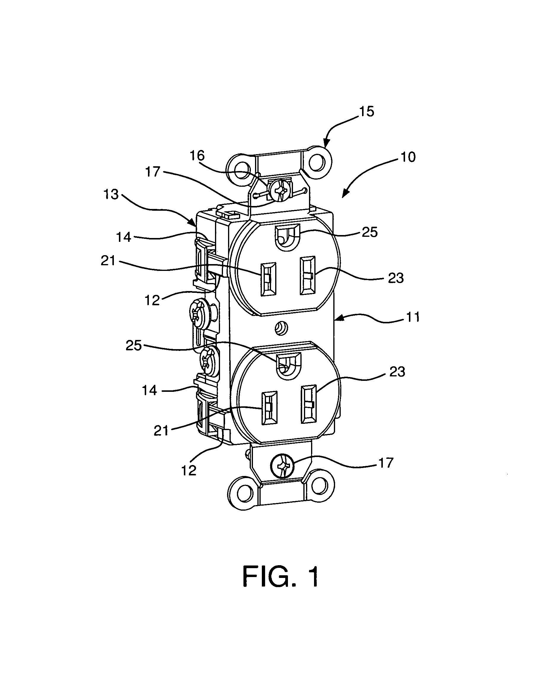 Tamper resistant assembly for an electrical receptacle