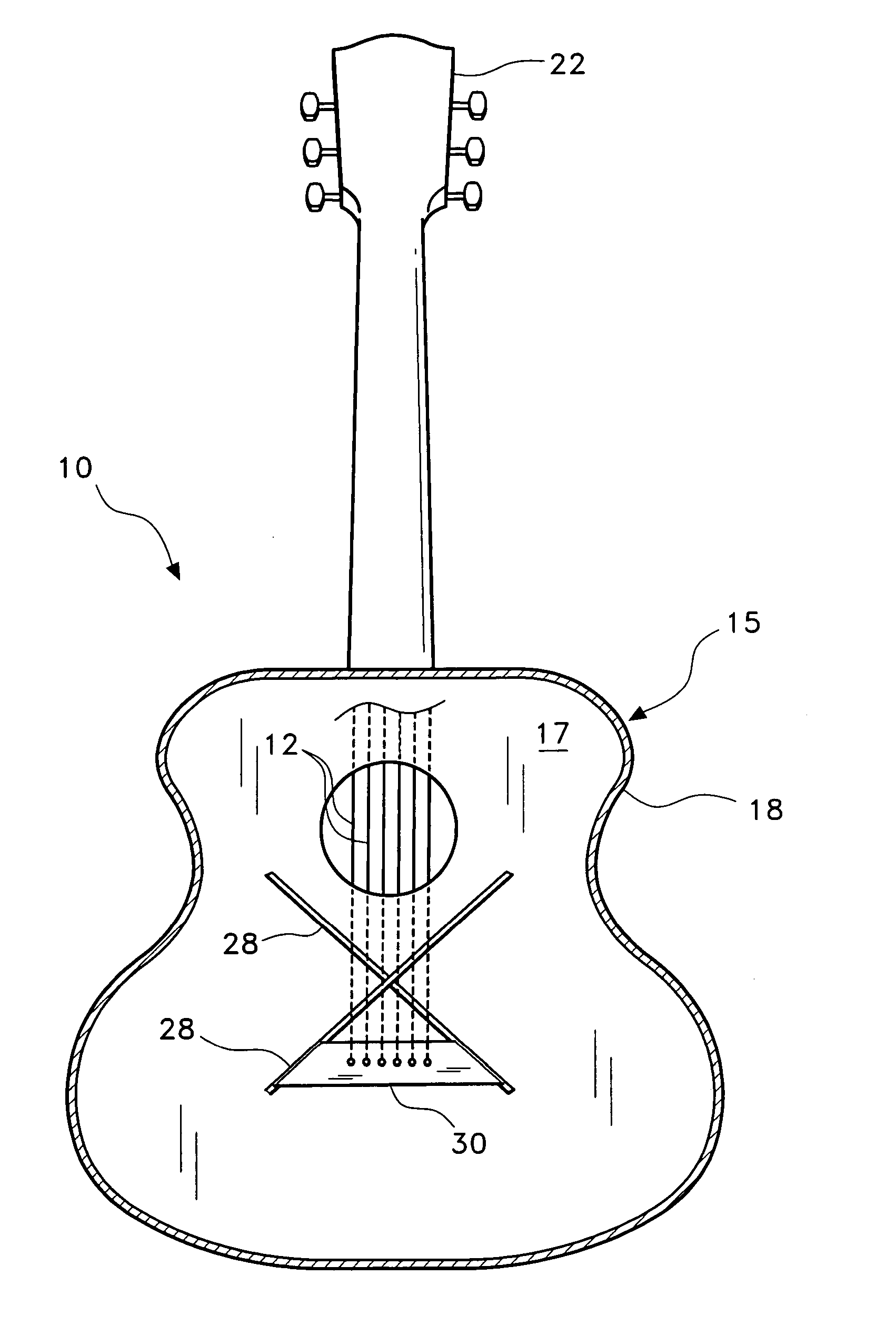 Acoustic musical instrument and method