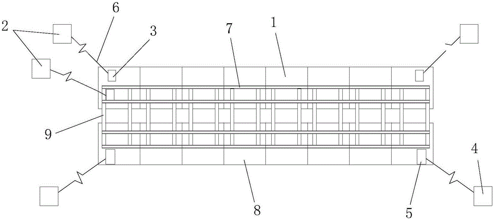 Excavation construction method for underwater foundation pits of deep water foundation adjacent to existing line large-span continuous beam