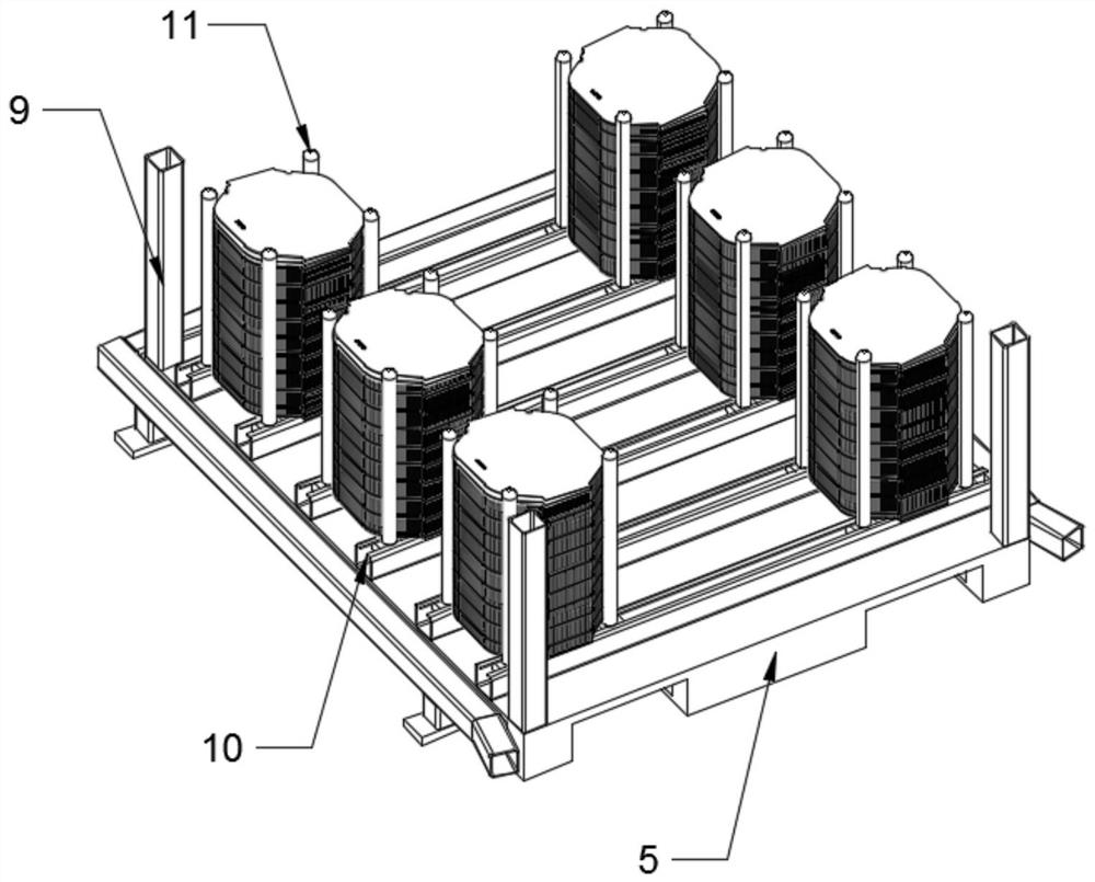 Unstacking and stamping material sheet feeding device with material trolley and using method of unstacking and stamping material sheet feeding device