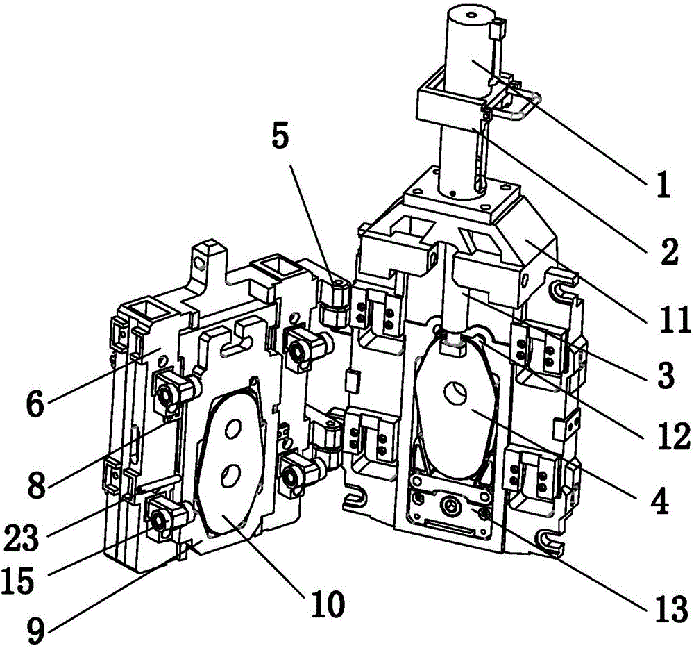 Sliding gate mechanism for ladle casting, and assembling and using method thereof