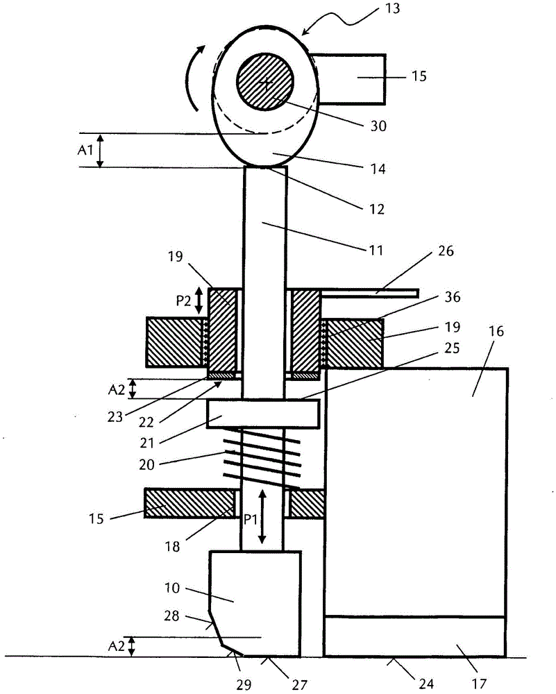 Method and apparatus for adjusting the amplitude of a tamping beam of a road finishing machine