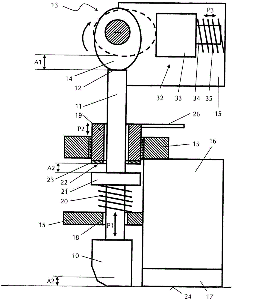 Method and apparatus for adjusting the amplitude of a tamping beam of a road finishing machine