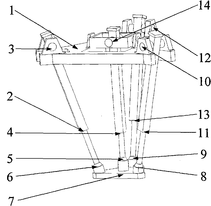 Three-degree-of-freedom parallel mechanism type dual head for five-axis machine tools and control method