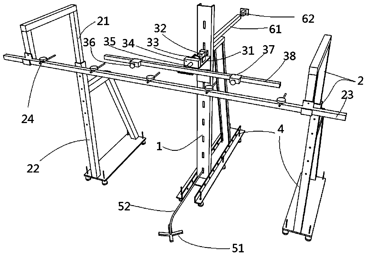 Device for detecting horizontal load resistance of guardrail on site and using method thereof