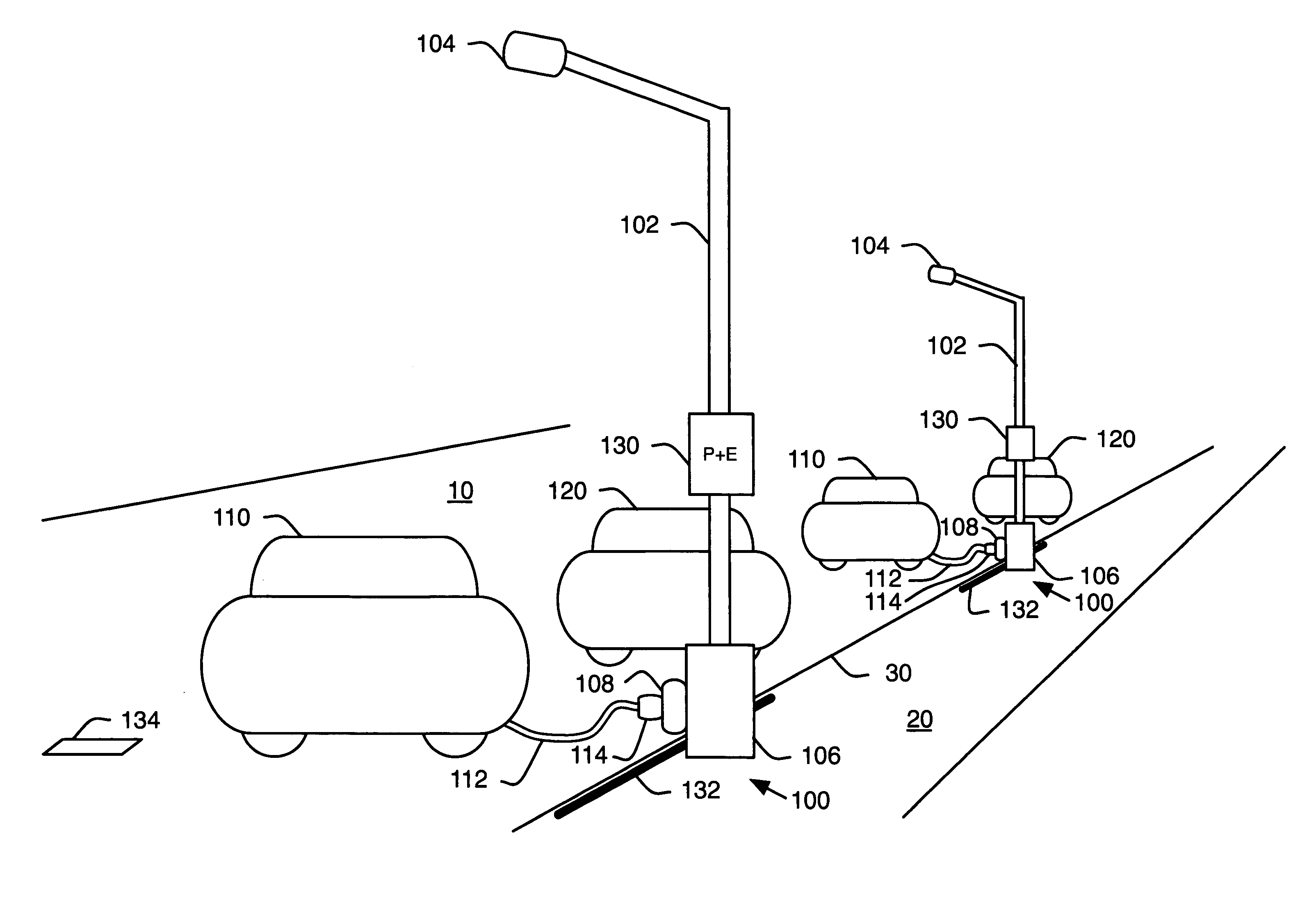 Method and apparatus for charging an electric vehicle from a streetlight