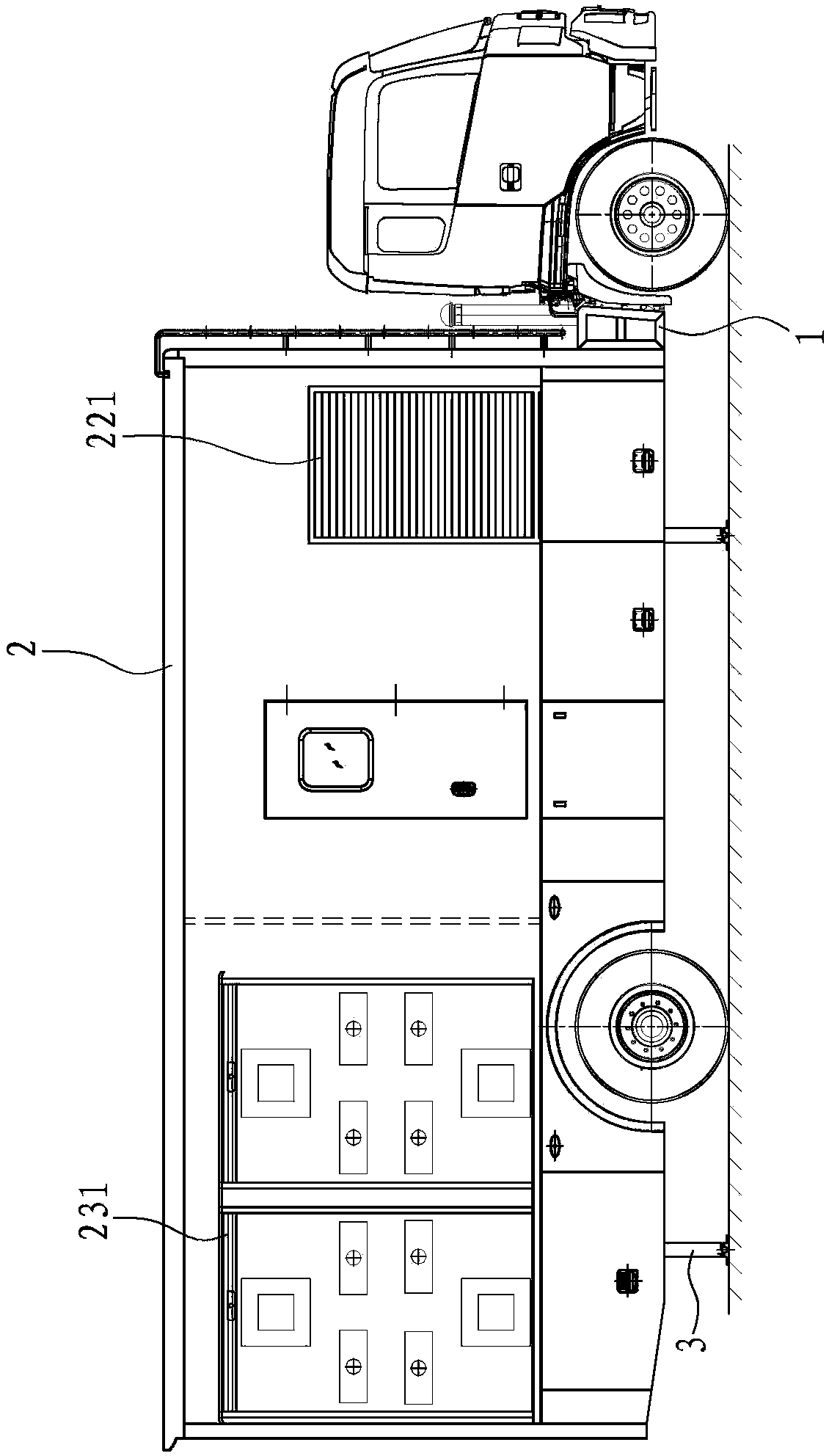 Flow projecting vehicle