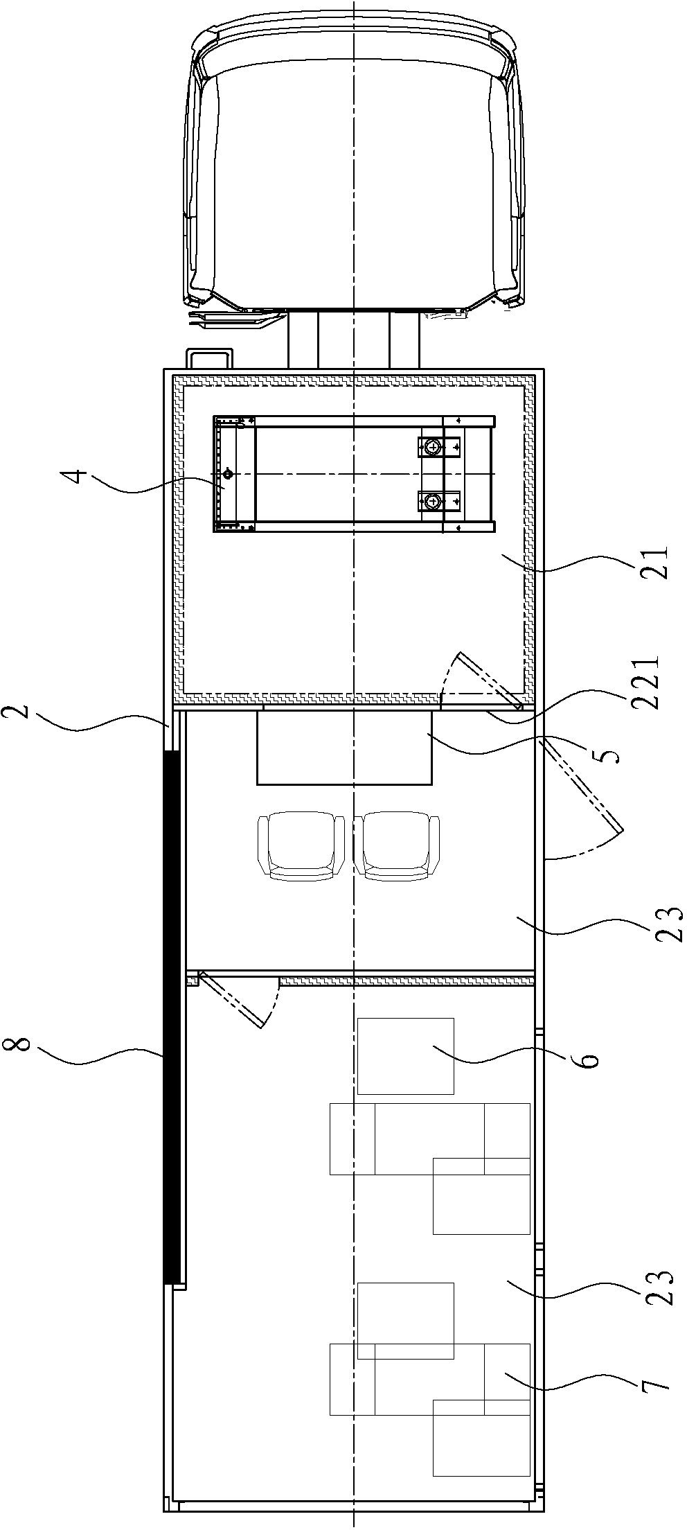 Flow projecting vehicle