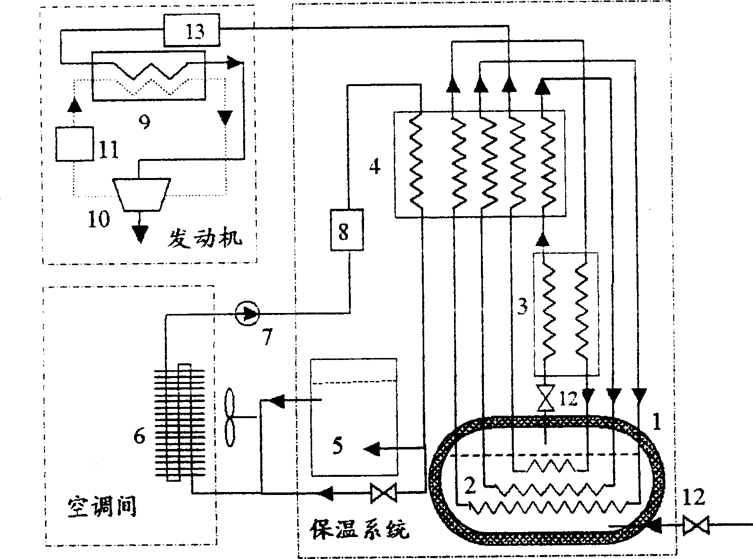 Car air conditioner making use of quantity of cold of liquefied natural gas