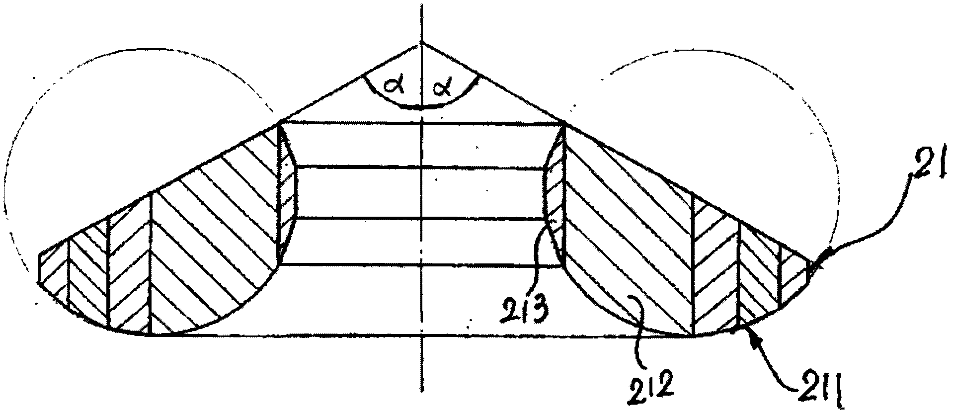 Amorphous alloy strip cutting tool and amorphous alloy slitting device