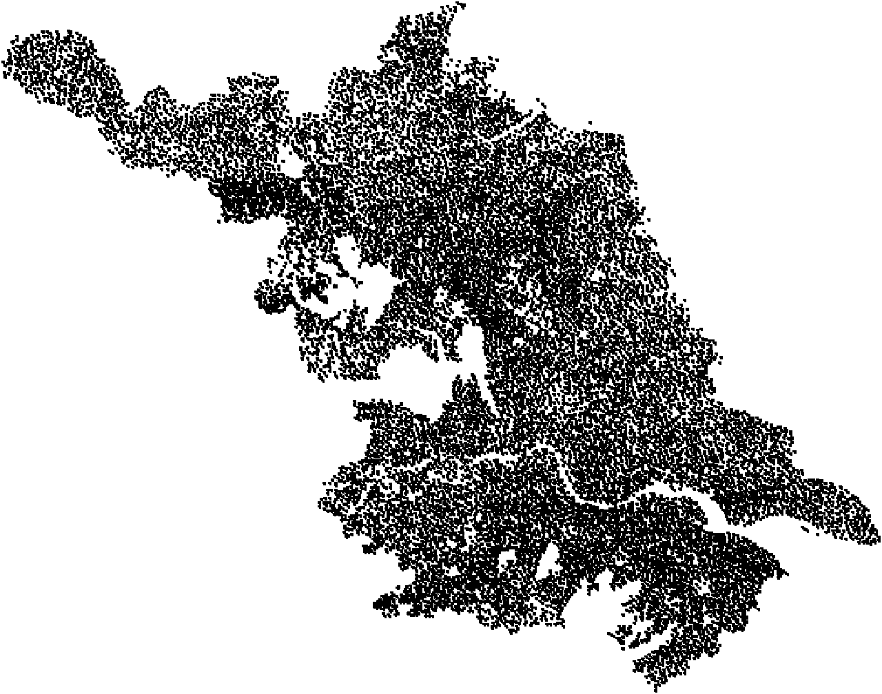 Method for embedding and extracting watermarks by adopting difference expansion aiming at shape point map layer data