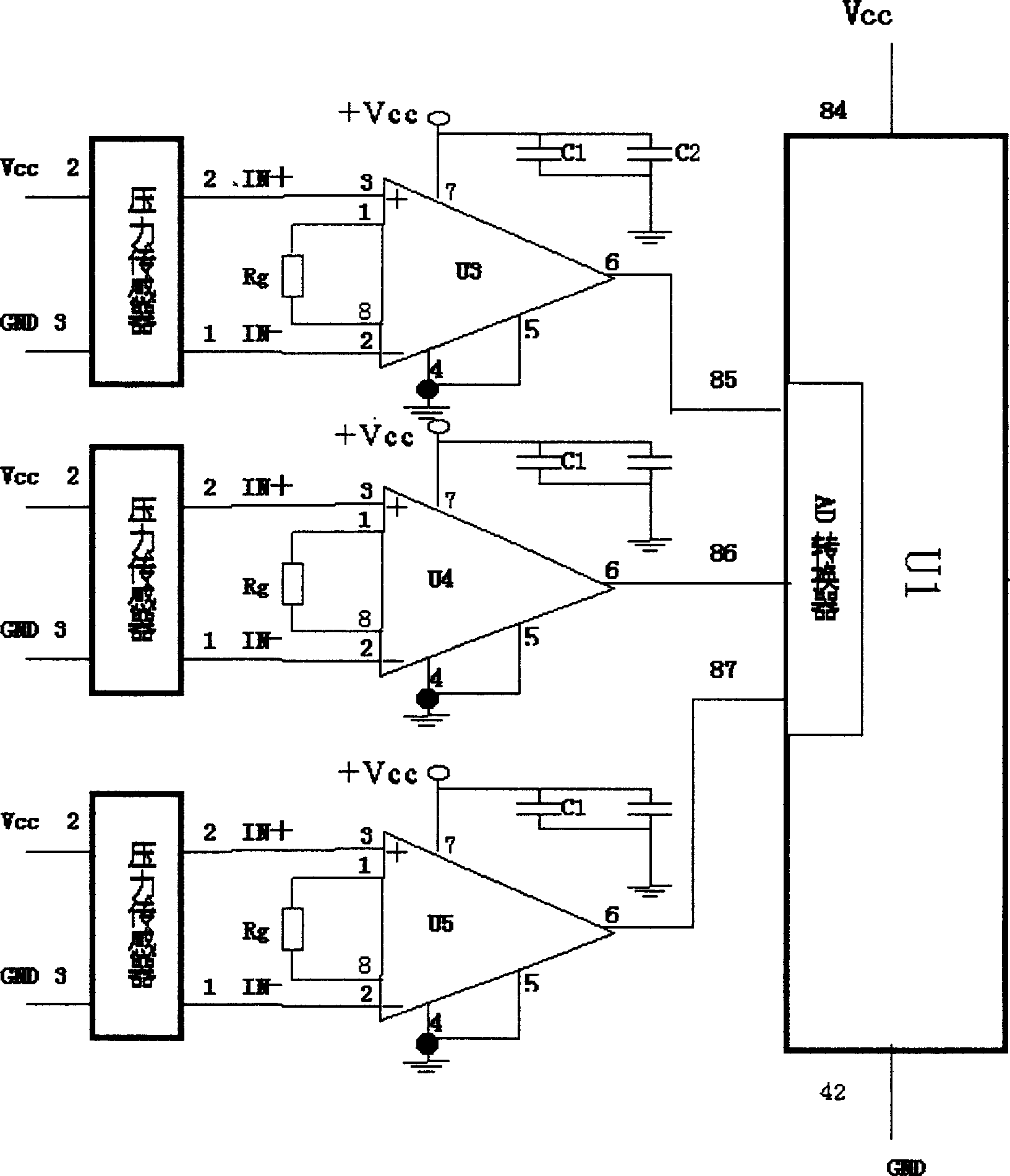 Ground characteristics detecting device used for snake shaped robot