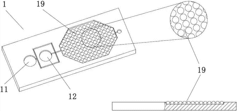 Large-area digital PCR microsphere fluorescence high-flux detection device and method