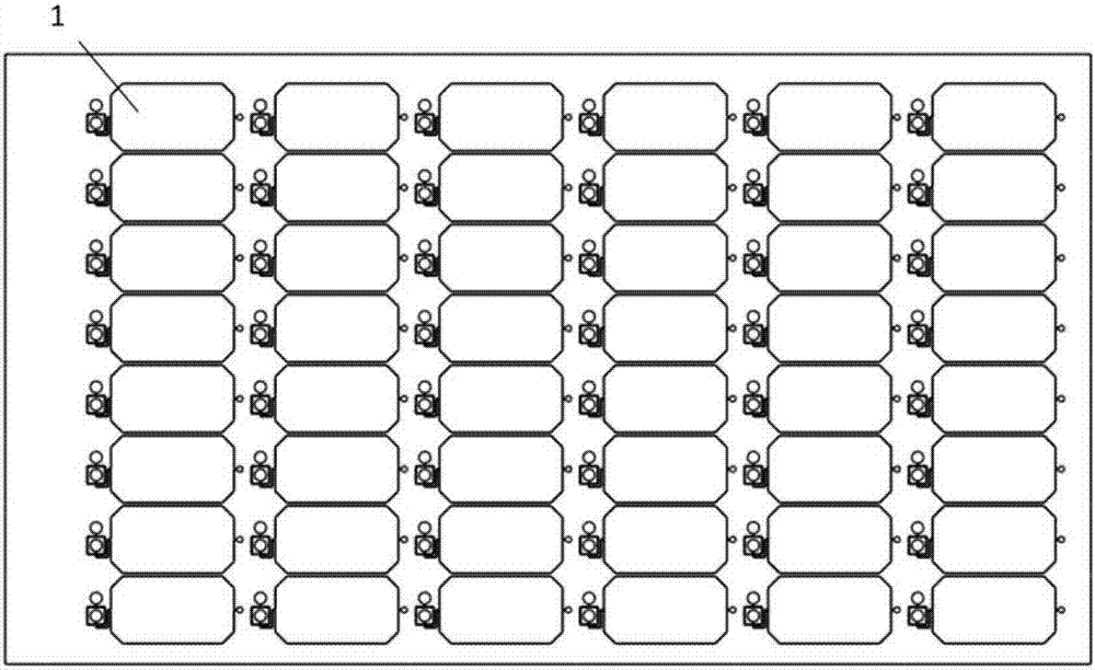 Large-area digital PCR microsphere fluorescence high-flux detection device and method