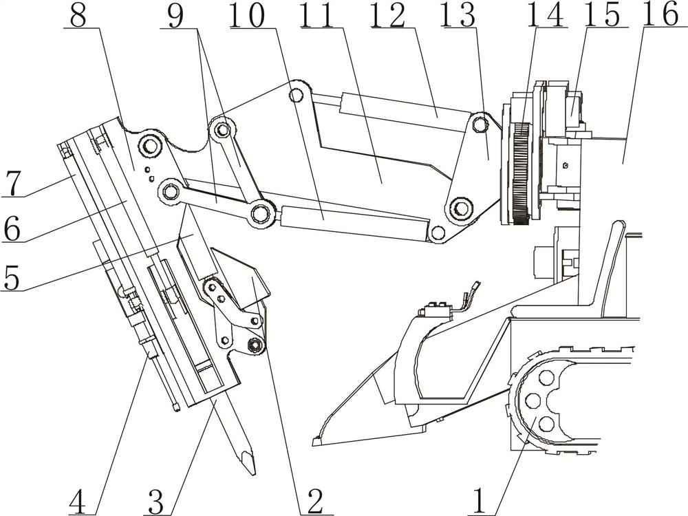 Drilling, breaking, excavating and loading all-in-one machine