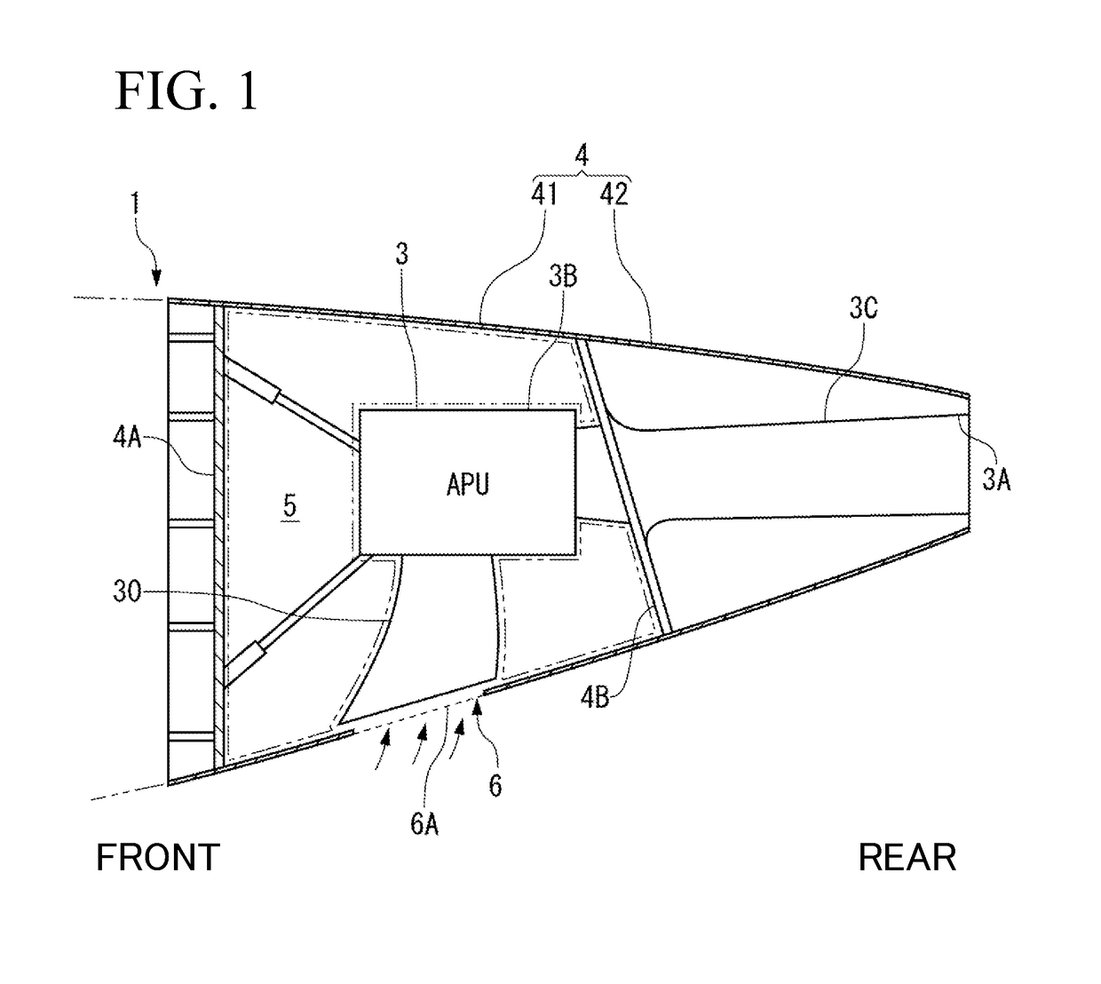 Aircraft fire seal structure and aircraft