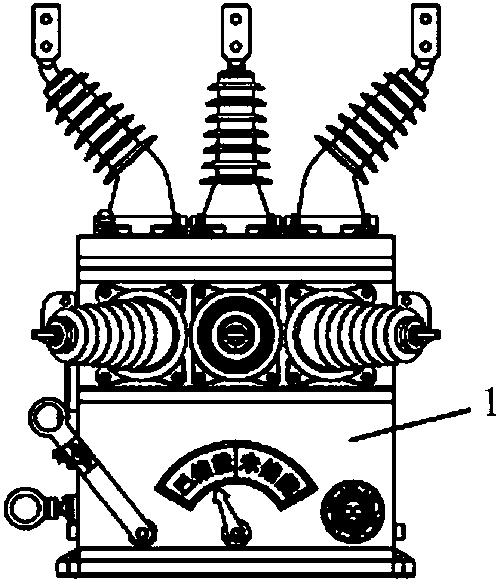 On-column circuit breaker with built-in isolation switch