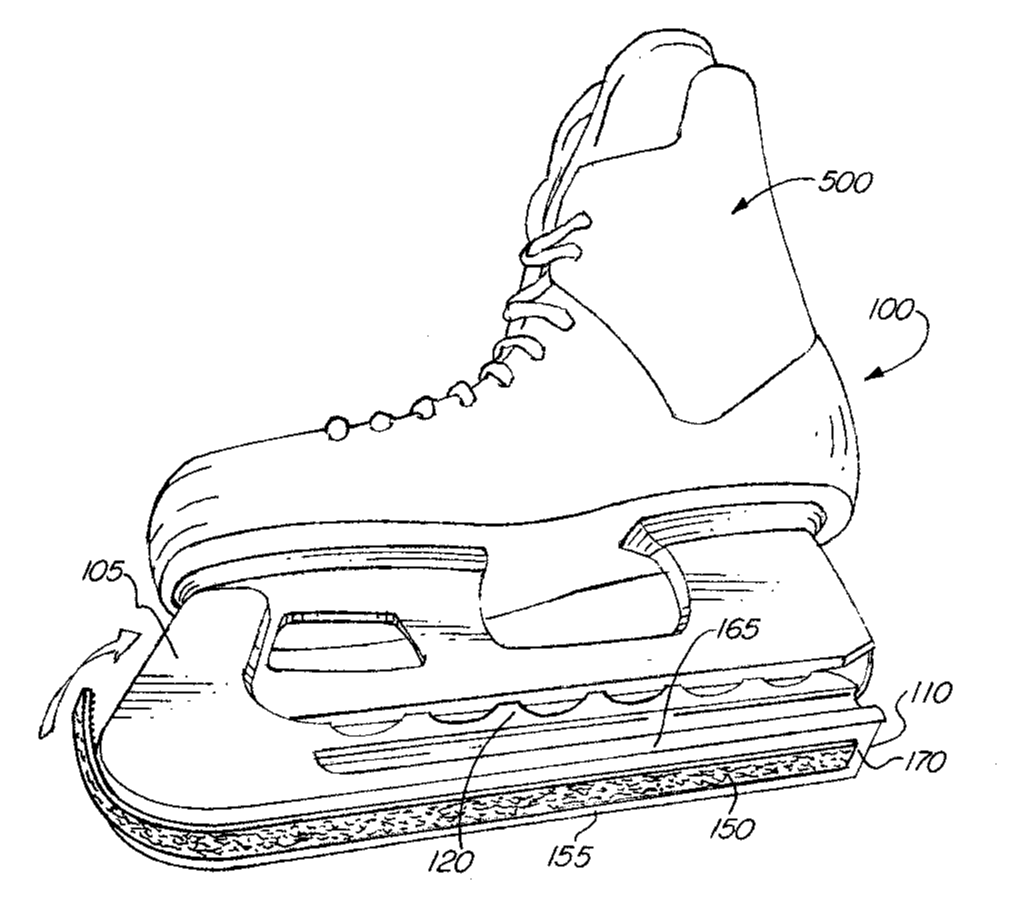 Traction Device To Walk On Ice While Wearing Ice Skate Scabbard