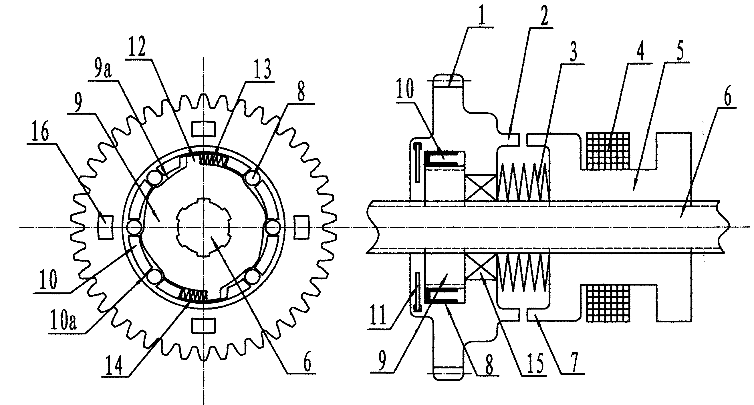 Bidirectional output unidirectional clutch mechanism