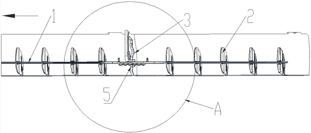 Wind guide structure and air-conditioner provided with same