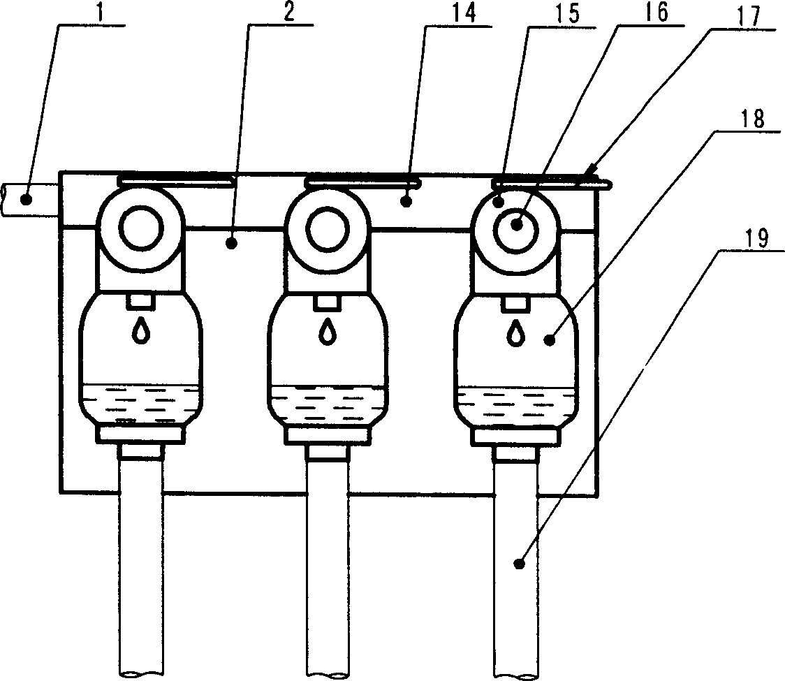 Repairing liquid injection system for cross-linked cable