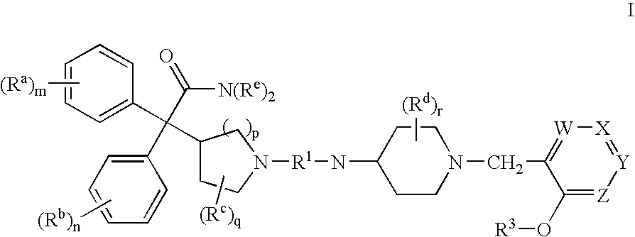 Substituted 4-amino-1-(pyridylmethyl)piperidine and related compounds