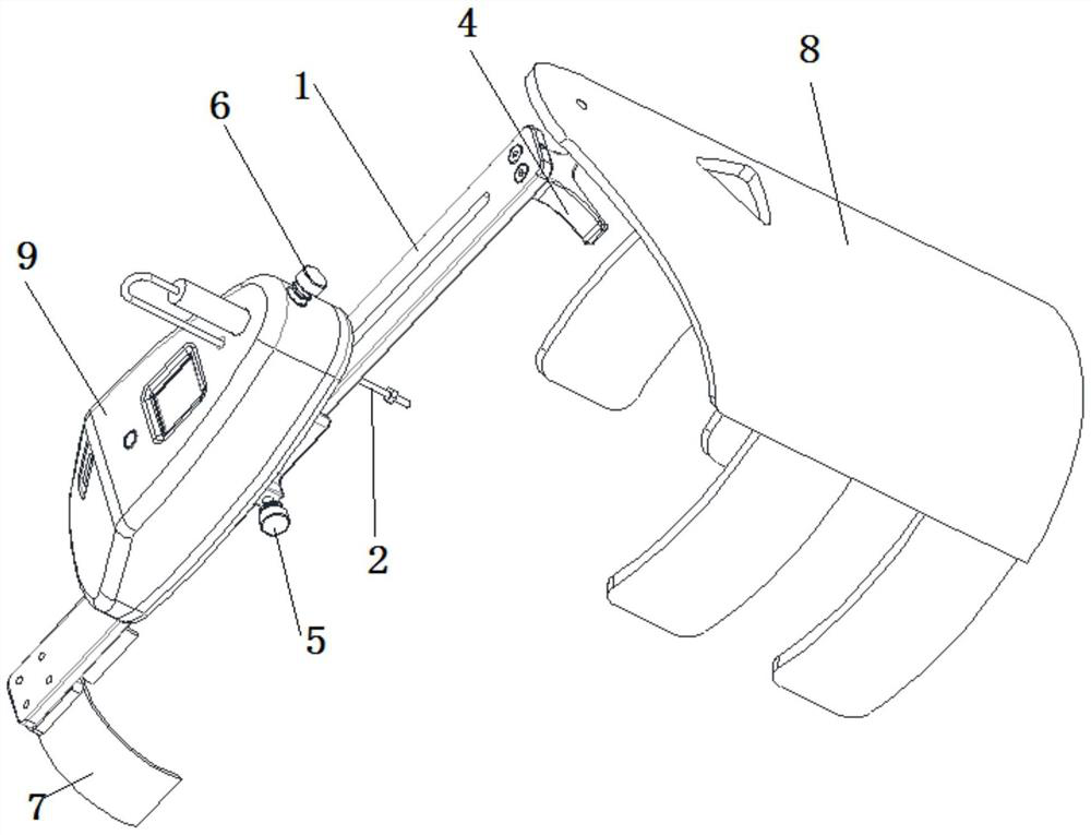 Axial displacement measuring equipment for knee joint cruciate ligament injury