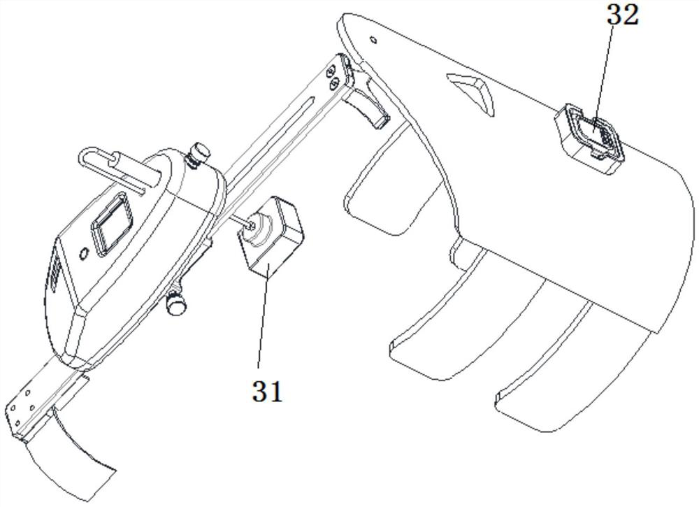 Axial displacement measuring equipment for knee joint cruciate ligament injury