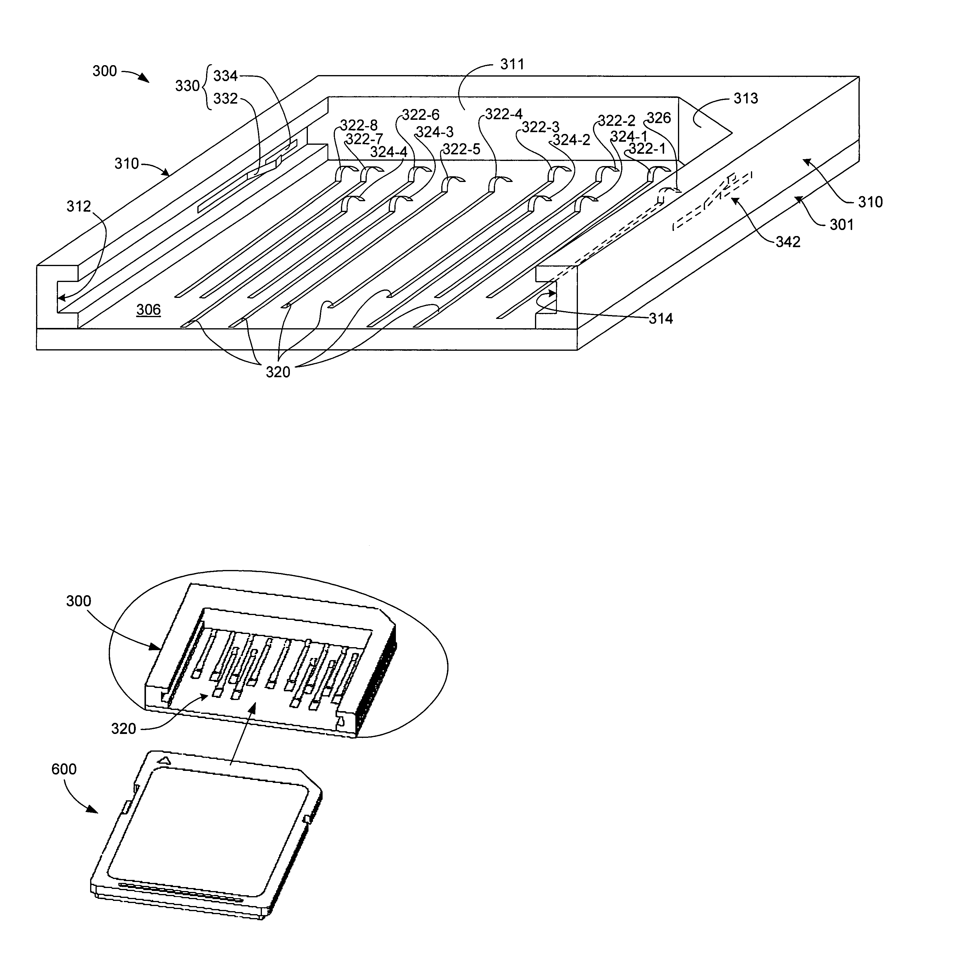 13-Pin socket for combination SD/MMC flash memory system