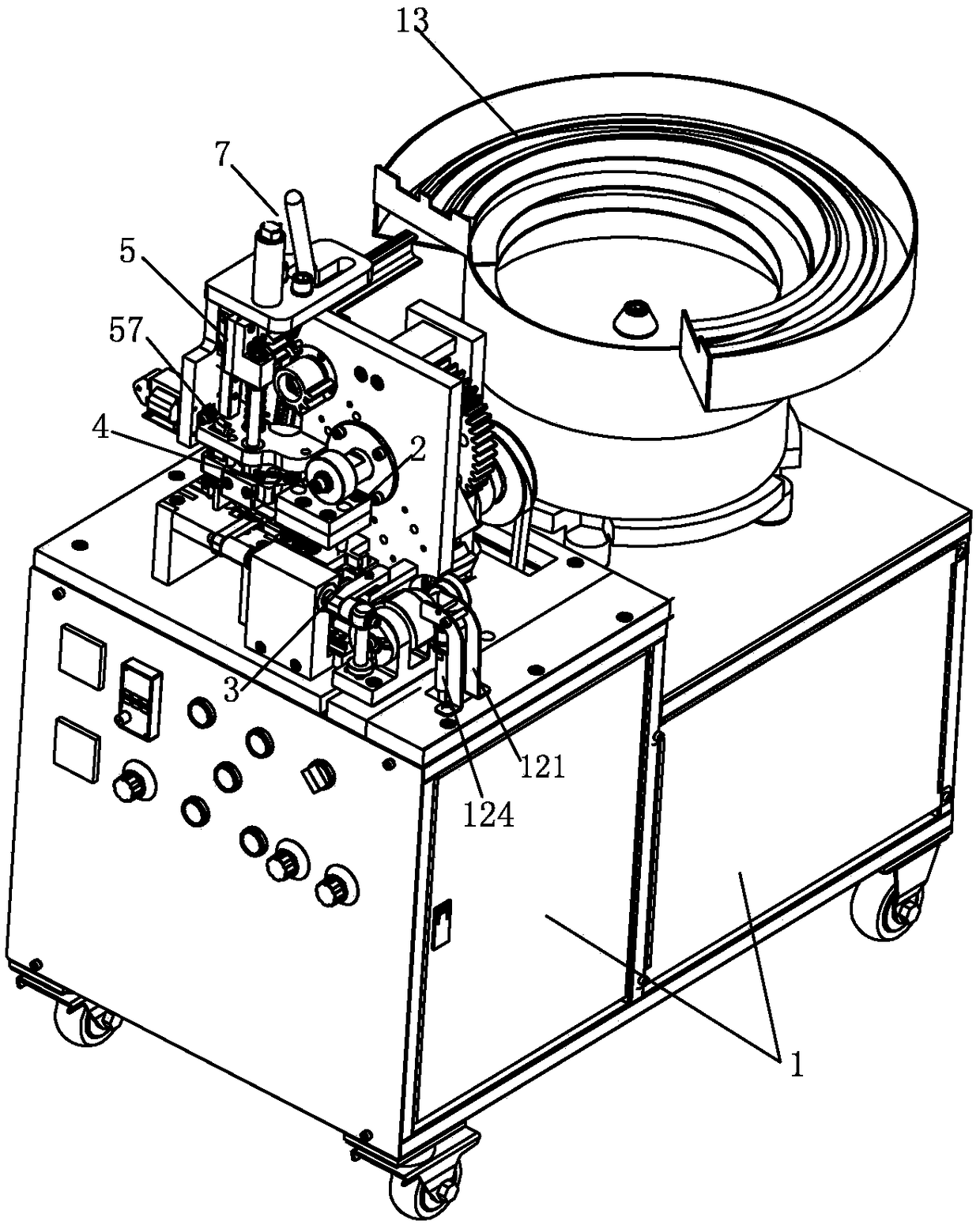 Drawing pin driving mechanism of drawing pin strip forming machine