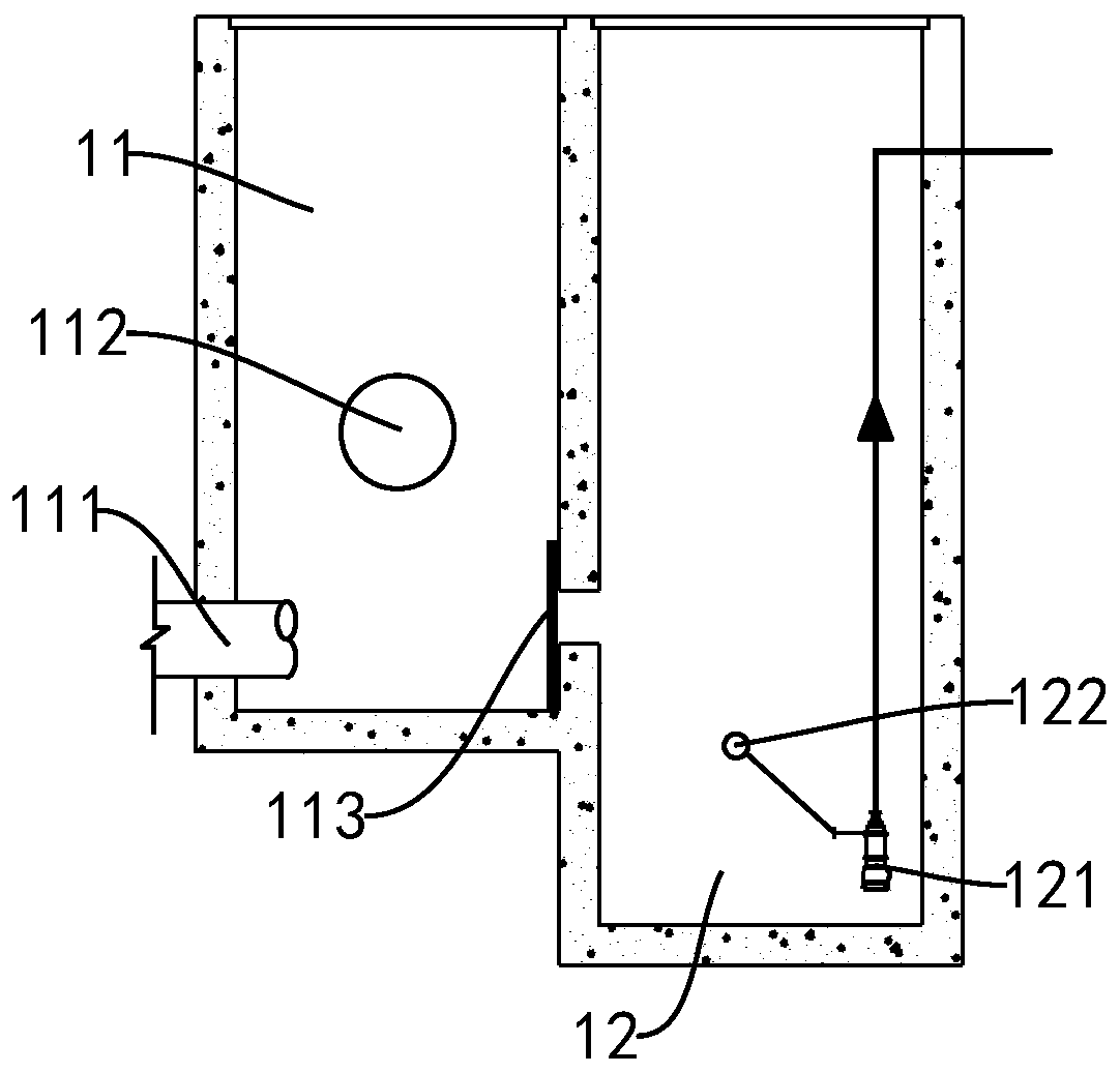 Sewage collection and treatment device for rain-sewage confluence pipeline