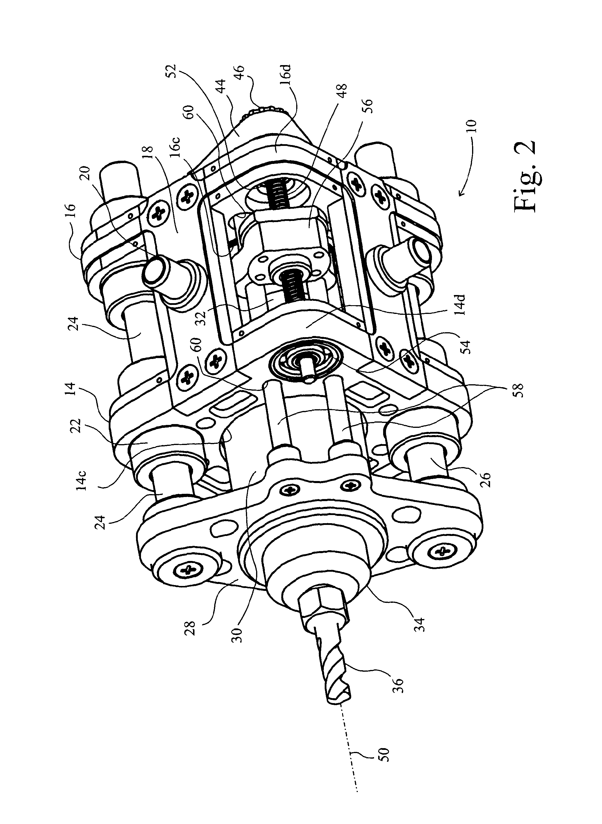 Remote confined-space machining, and positioning and securing arrangement