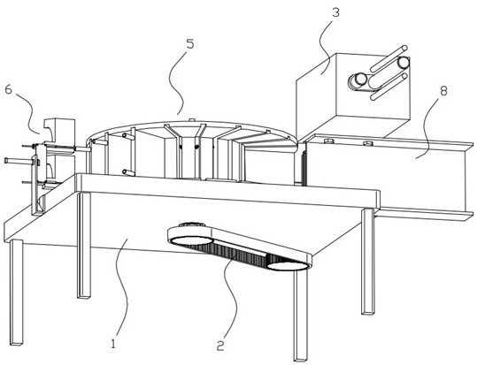 An automatic assembly device for a liquid cold plate for heat dissipation of microwave components