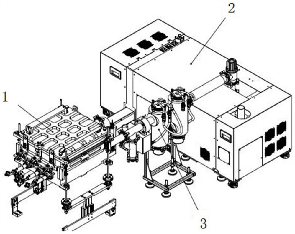 Vacuum device for reflow soldering furnace