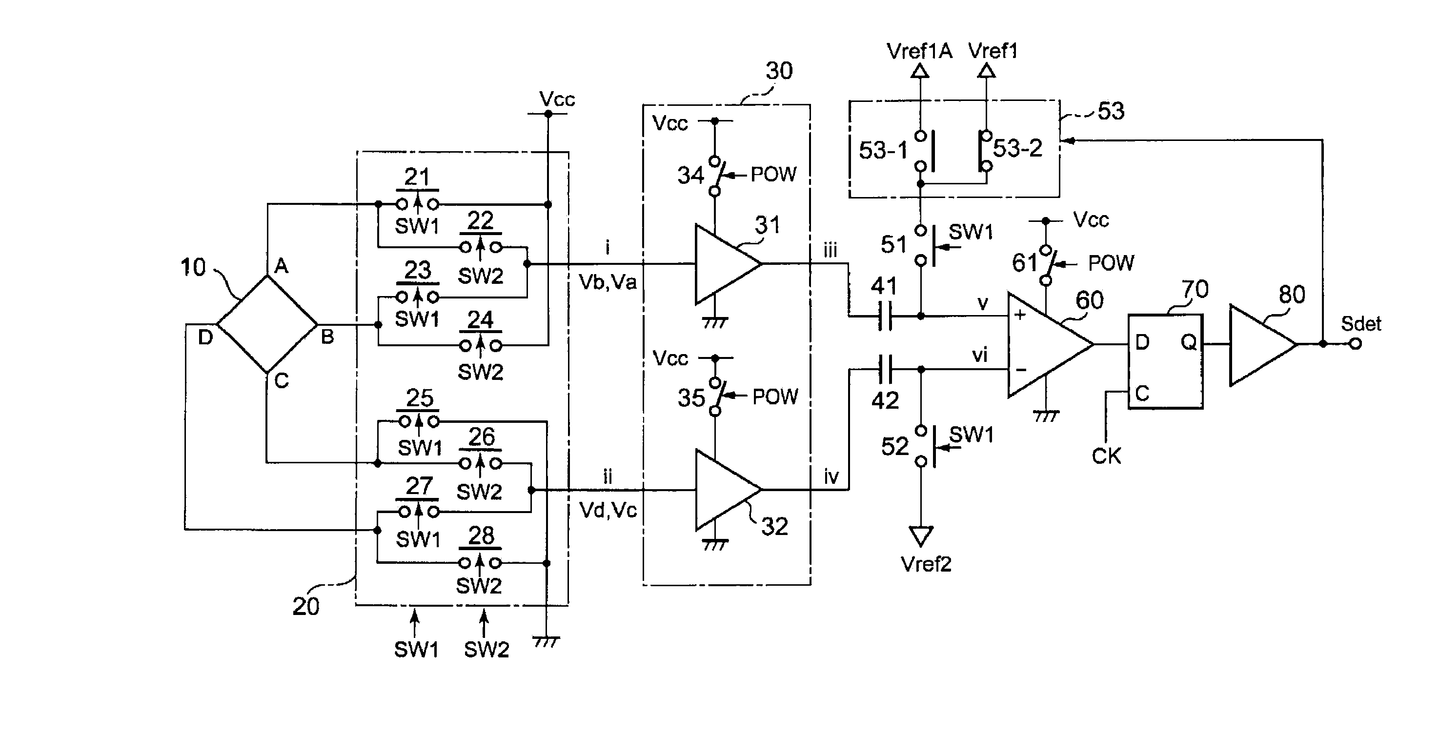 Magnetic sensor circuit, semiconductor device, and magnetic sensor device