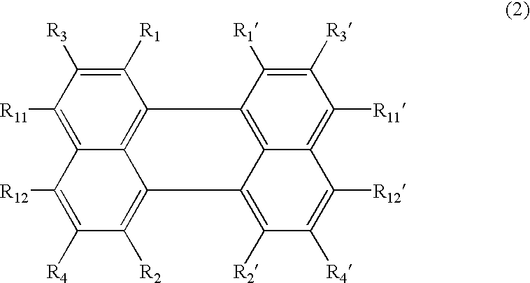 Perylene derivative synthesis process, perylene derivative and organic EL device