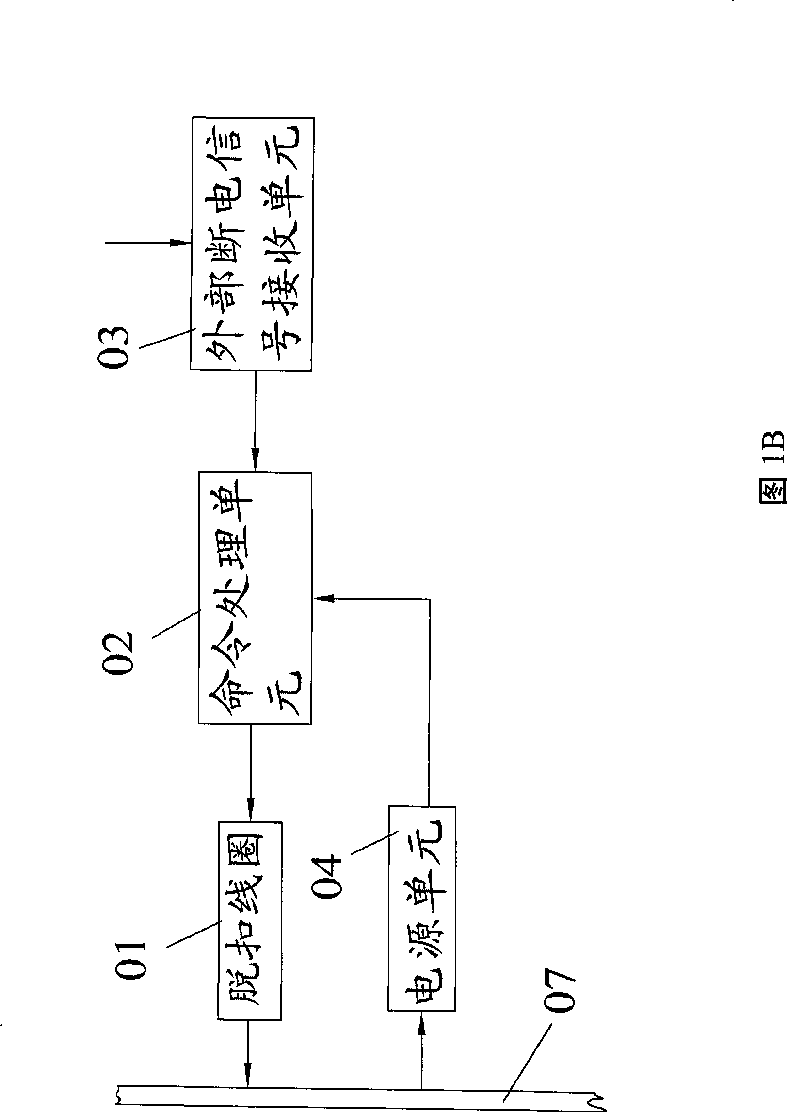 Shunt release capable of being controlled by exterior power-off protection signal