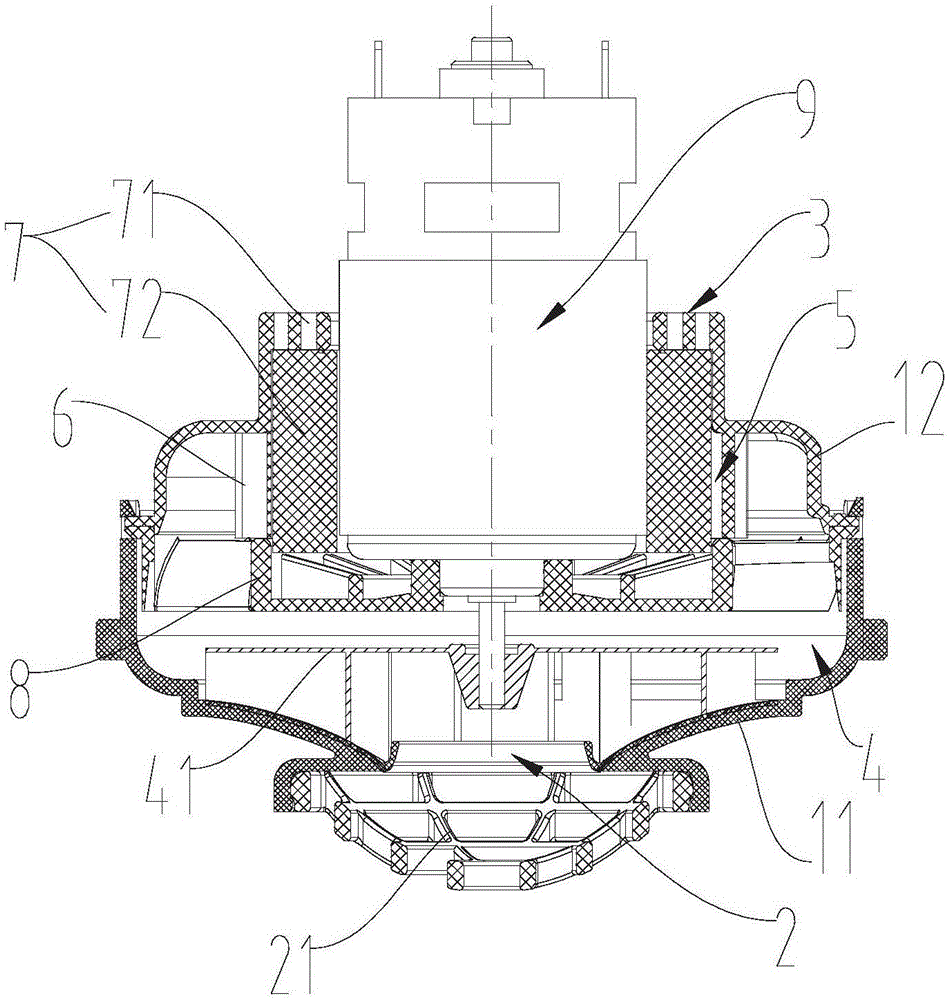 Motor noise reduction structure