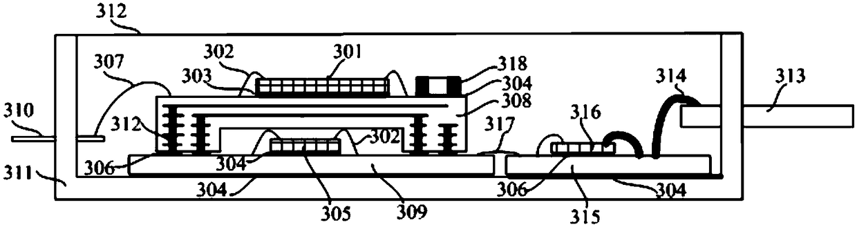 Three-dimensional integrated intelligent power module and manufacturing method thereof