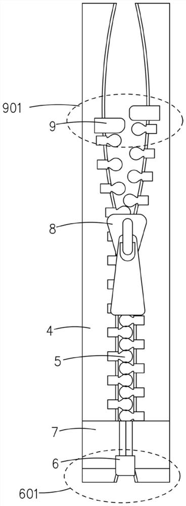 Continuous fastener tape turning-around and cutting-off unit and zipper manufacturing equipment adopting continuous fastener tape turning-around and cutting-off unit