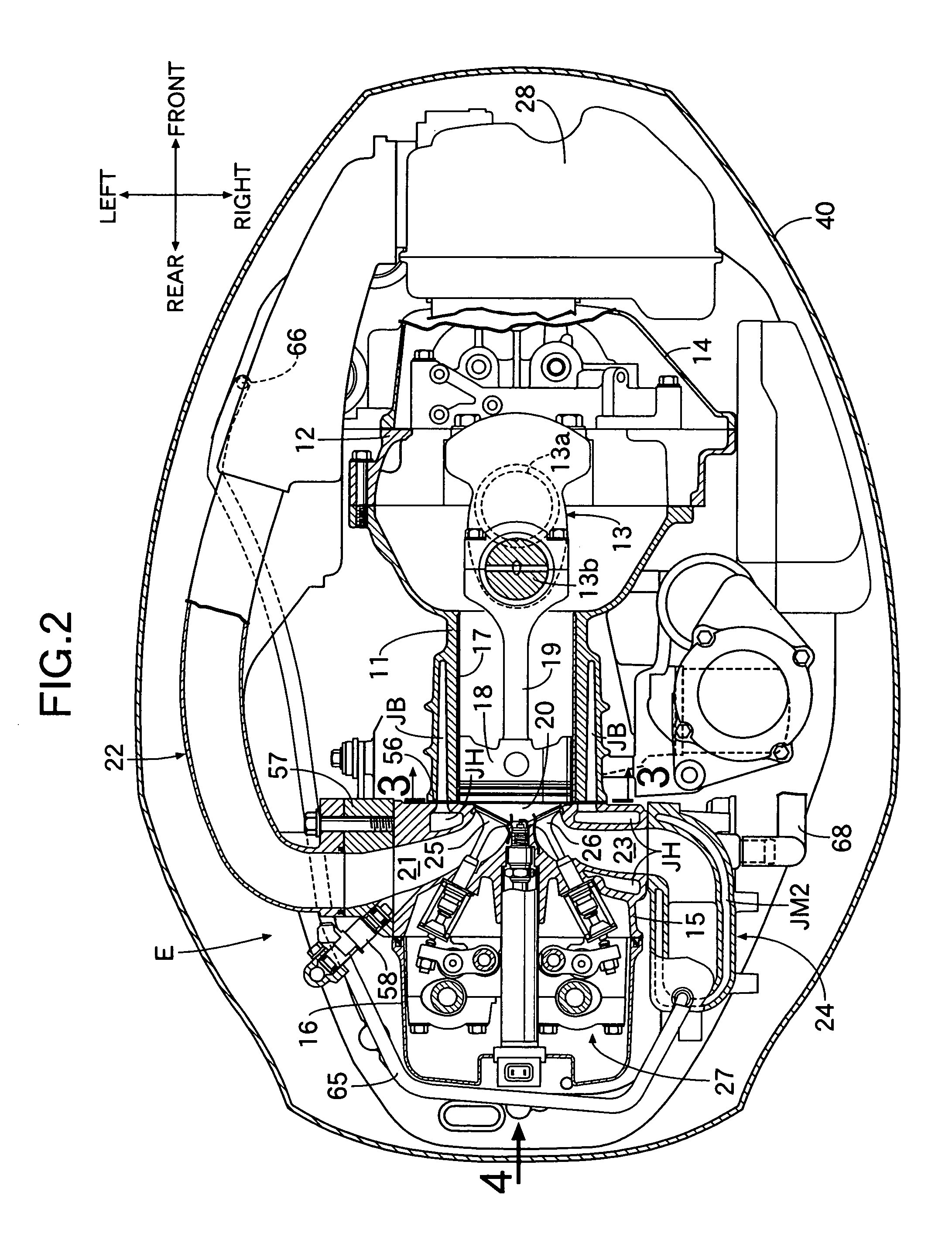 Water cooled engine