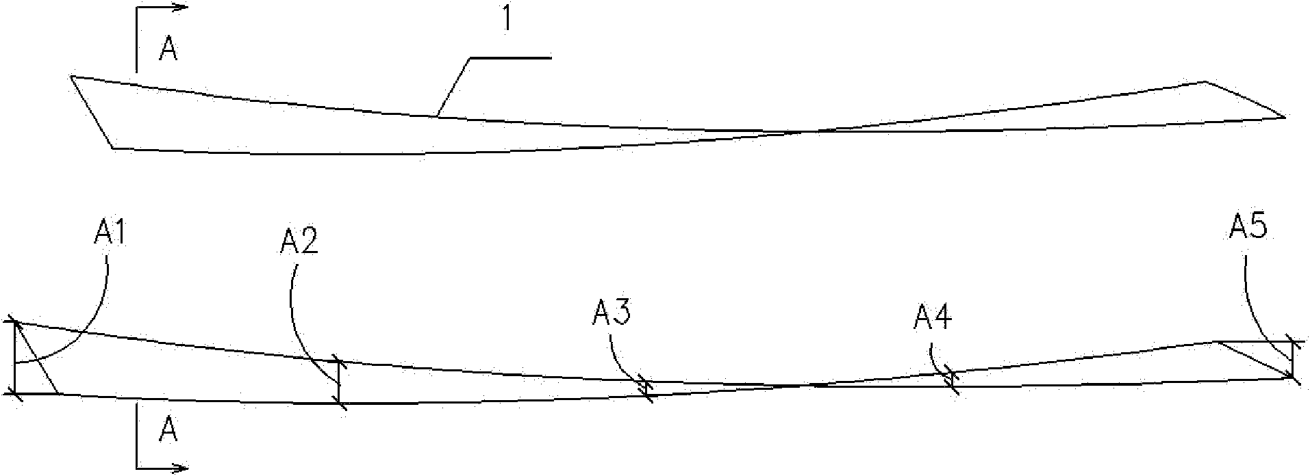 Method for processing H-shaped crankle beam