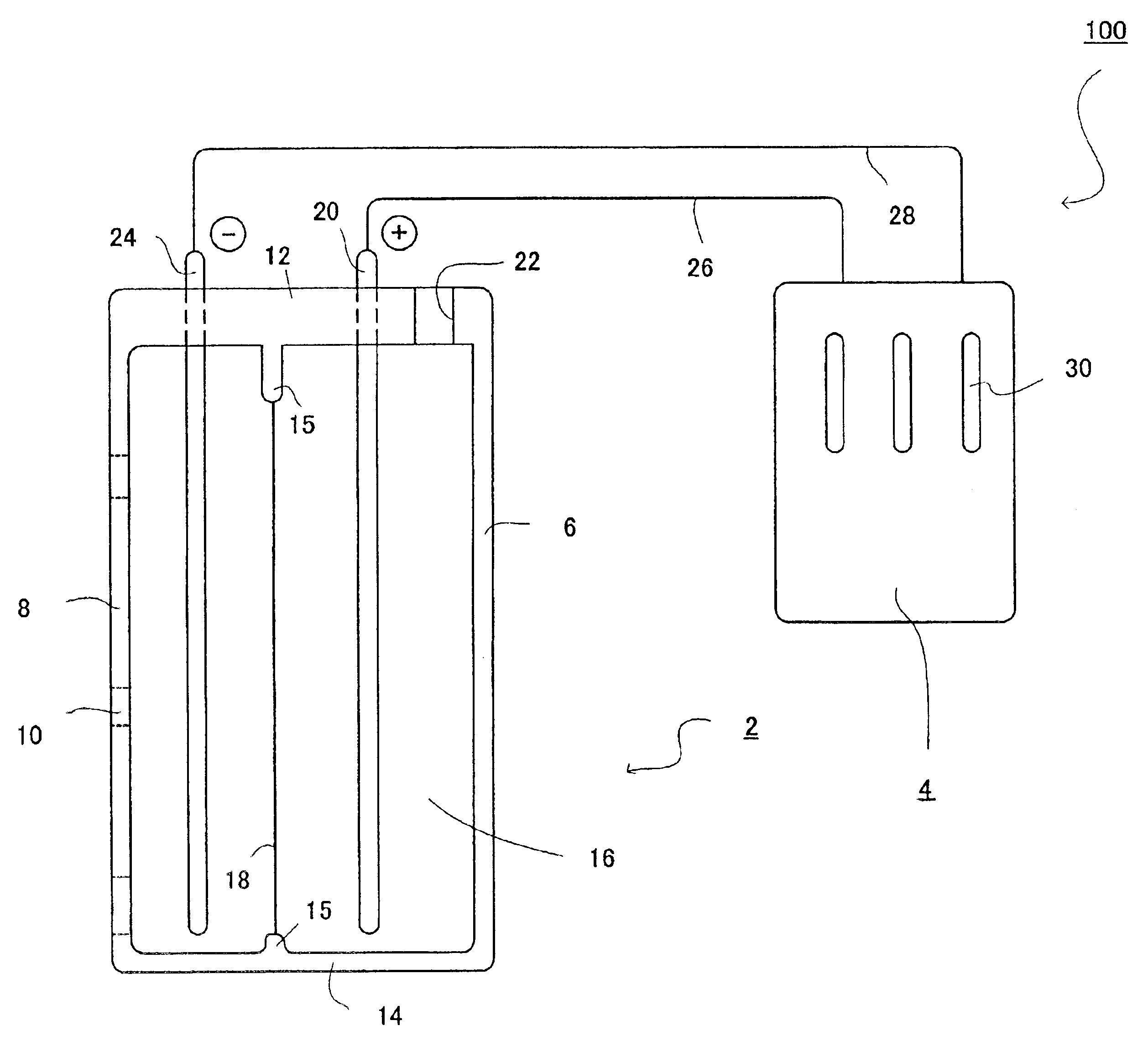 Device for producing electrolytic water and process for producing electrolytic water