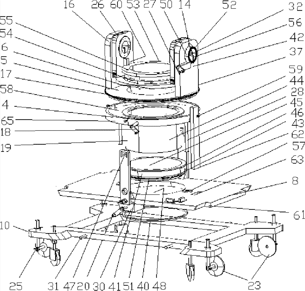 Center regulating rotary table for Helmholtz coil