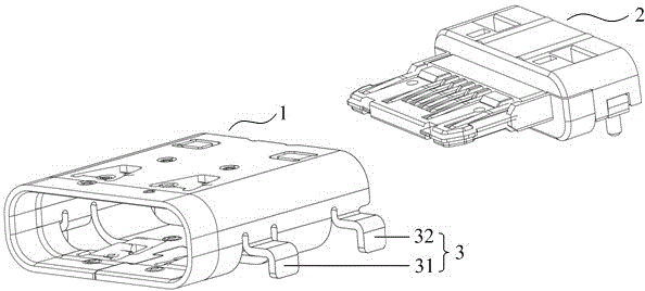 A type‑c socket connector